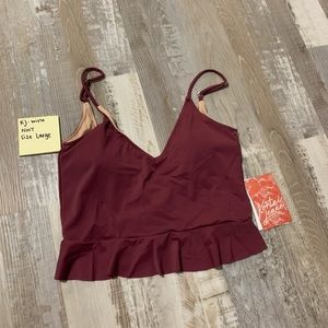 NWT Kortni Jeane scoop back swim top